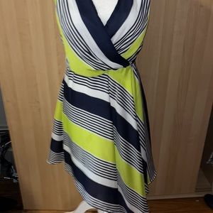 Max and Cleo size M colorblock striped dress. Like new